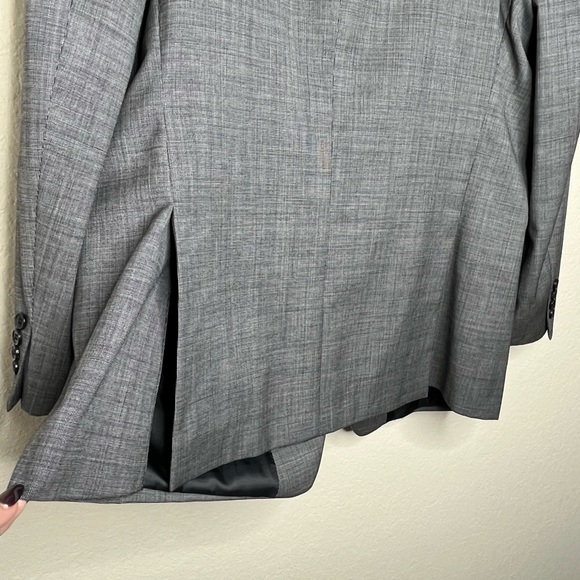 Calvin Klein Gray Wool Blazer Sport Coat Two Button Casual Jacket Size 44R - Picture 11 of 14